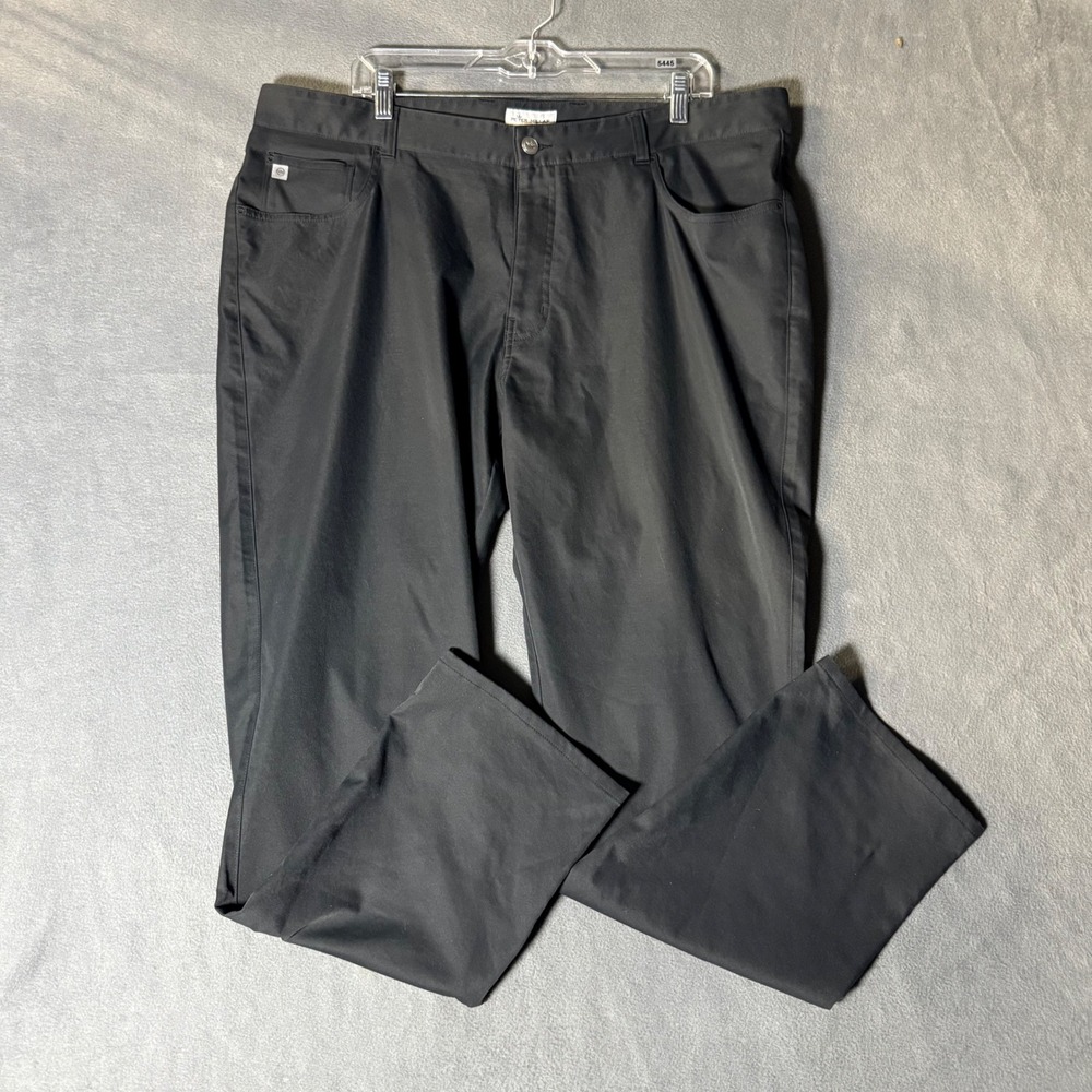 Peter Millar Crown Sport Mens Black Performance Golf Pants 5-Pocket 40 x 30